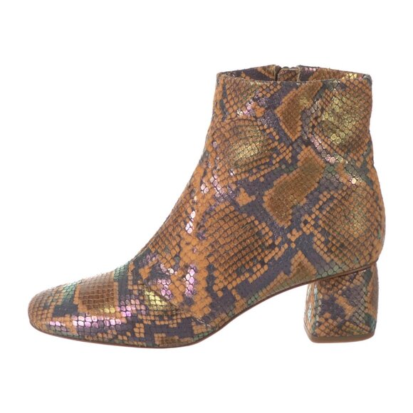FORTE leather “My Alma” leather python zip ankle boot size NWT size 40 - Picture 1 of 5